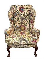 American Chippendale Mahogany Wing Back Chair