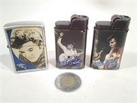 Three Elvis Presley Memorabilia Lighters Incl.
