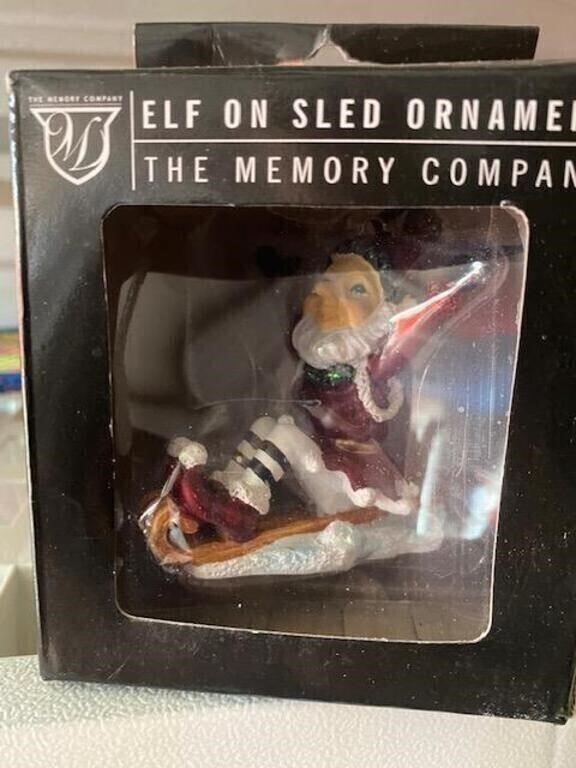 Elf on a Sled Christmas Ornament NEW Miami Heat