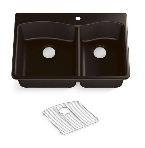 KOHLER 33 in. Kitchen Sink in MATTE BROWN