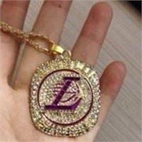 Los Angeles Lakers Championship Pendant and ChainW