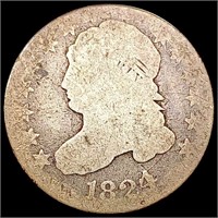 1824 Capped Bust Dime NICELY CIRCULATED