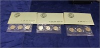 (3) 1980 Dollar Souvenir Coin Sets