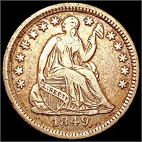 1849 Seated Liberty Half Dime CLOSELY