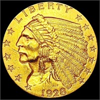 1928 $2.50 Gold Quarter Eagle CLOSELY