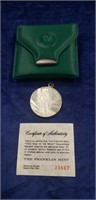 (1) Franklin Mint Sterling Silver Medallion w/