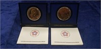 (2) 1972 Bicentennial Commemorative Medals
