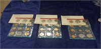 (3) 1980 Uncirculated Coin Sets