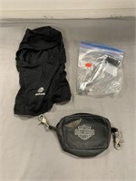 Harley-Davidson Leather Pouch, Foot Pedal, and