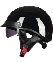 NEW $95 (S) Black Half Helmet