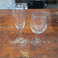 Case of Wine and Champagne Glasses