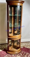 Curved Glass Corner Cabinet