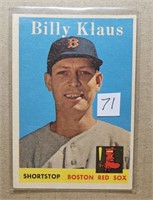 1958 Topps Billy Klaus 89