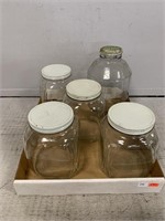 (5) Glass Jars