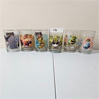 McDonalds SHREK Collector Cups Lot Of 6