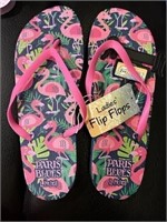 Womens Pink Flamingo Flip Flops NEW L 9/10