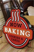 Now Baking Cookies & Cakes Lighted Sign
