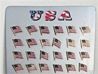 24 American Flag Lapel Pins,NIP
