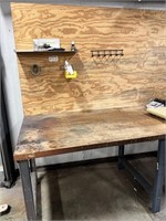 Work table with plywood backing only