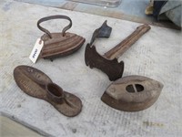 Sad Irons, Cobbler Shoe Making Tools