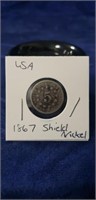 (1) 1867 Shield Nickel