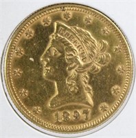 1897 $10 Gold Coin MS 61