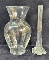 2 Glass Vases