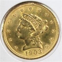 1903 $2 1/2 Dollar Gold Coin MS 60