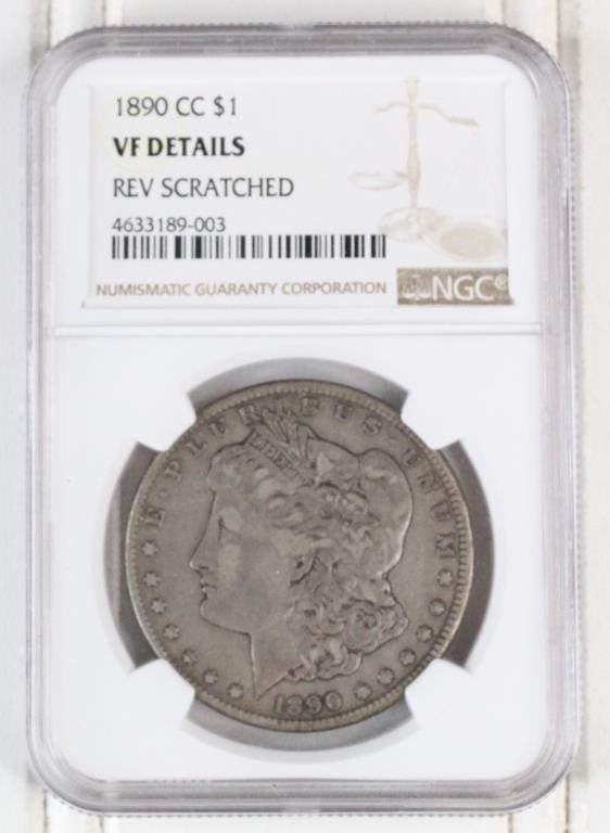 1890-CC Morgan Silver Dollar NGC VF