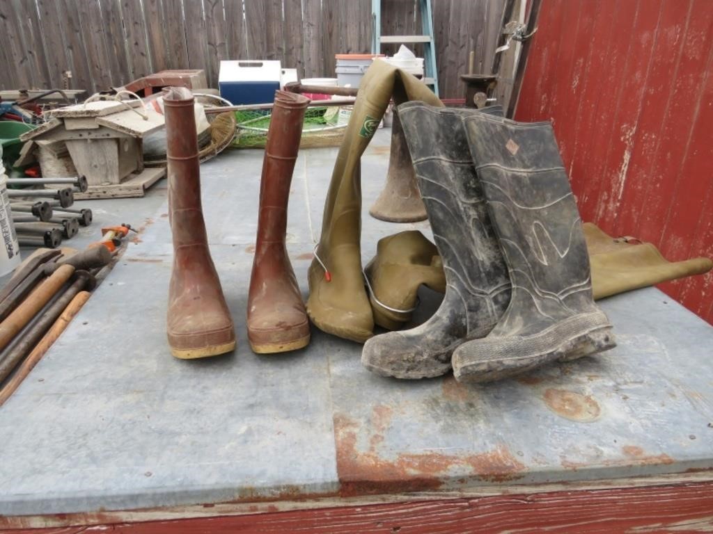 Rubber Boots, Set of Waders Size 9