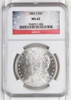 1882-S Morgan Silver Dollar NGC MS 65