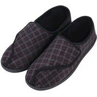 Sz 10LongBay Men's Adjustable Diabetic Slippers Me