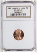 1995 Double Die Cent NGC MS 67 RD