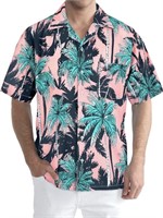 Sz 2XL BOJIN Men's Hawaiian Shirts Short Sleeve