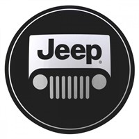 Metal Black Jeep Round Dome Tin Button Sign Bar/P