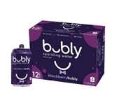 12 pk bubly Sparkling Water, Blackberry 355 ml