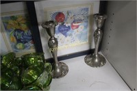 SILVERPLATED CANDLE HOLDERS