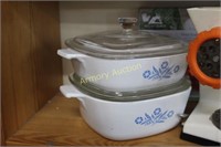 CORNING CASSEROLES W/ LIDS