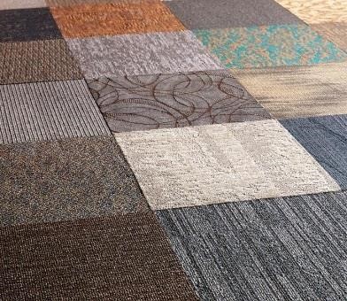 Assorted Peel & Stick 24” x 24” Carpet Tile