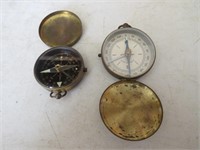2 Vintage Compasses
