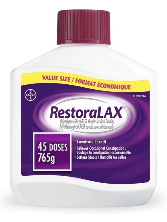 45 Doses RestoraLAX Powder Stool Softener