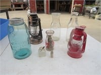 Mason Jar, Milk Bottles, Lamps, Etc