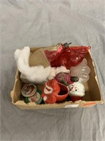 Vintage Christmas Ornaments and Santa Pins