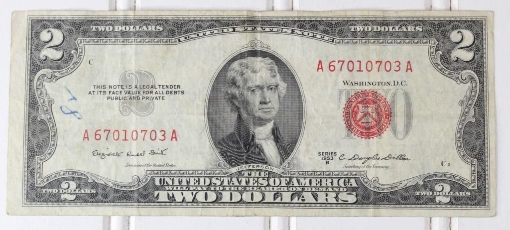 1953-B $2 Bill (Red Seal)