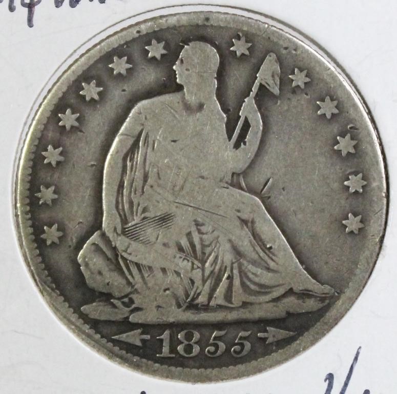 1855-O Seated Liberty Half-Dollar VG-F