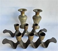 Solid Brass Candle Holders & Vases