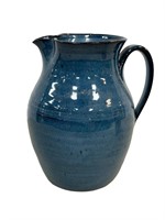 Blue Glazed Owens Pottery Pitcher