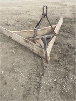 *** 3 point hitch wooden V plow -- poor condition
