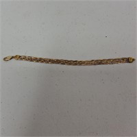 8 INCH GOLD PLATED STERLING BRACELET