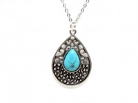 Turquoise Blue Drop Necklace